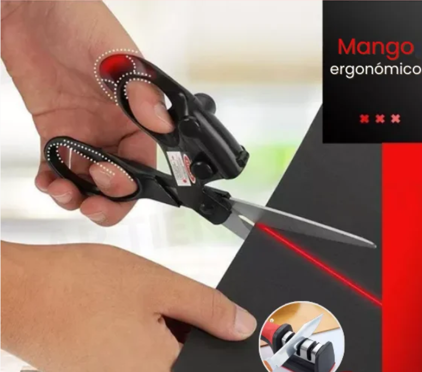 Tijera con Rayo Laser + Afilador
