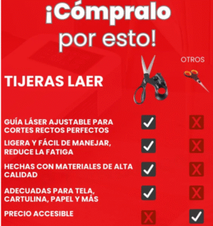 Tijera con Rayo Laser + Afilador