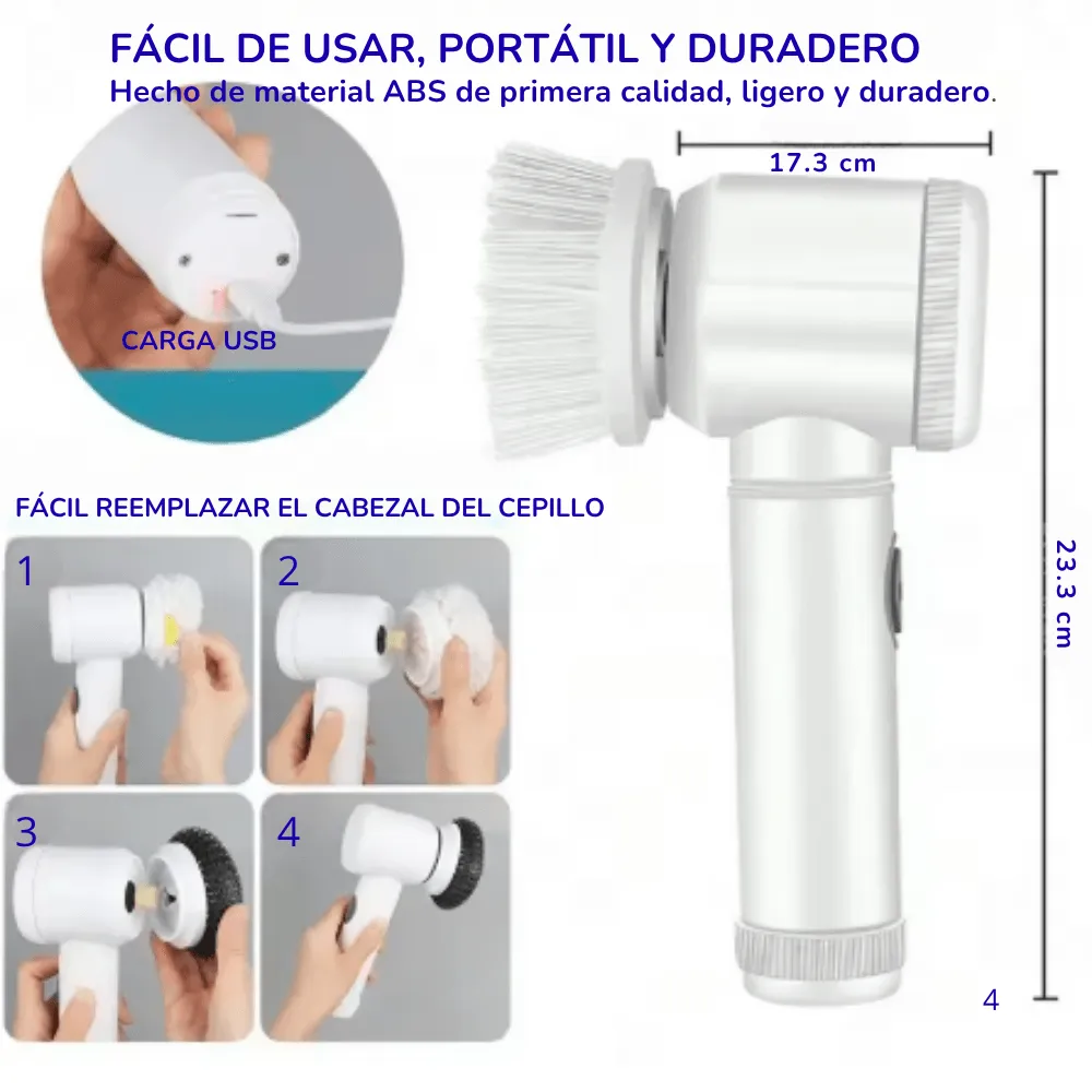 Cepillo de Limpieza Inalámbrico Recargable - Imagen 7