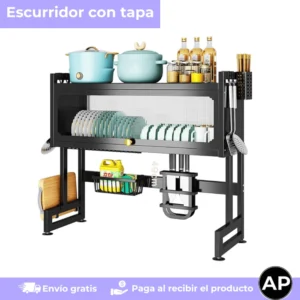 Escurridor de platos con tapa__Hogar__Cocina