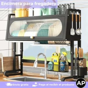 Escurridor de platos con tapa__Hogar__Cocina