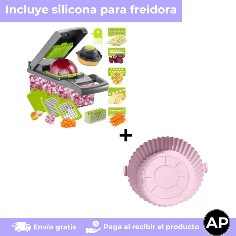 Combo picador de verduras + Silicona para freidora